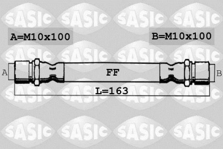 Шланг гальмівний SASIC SBH6384