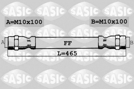 Шланг гальмівний SASIC SBH6389