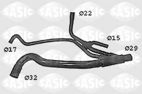 Патрубок системы охлаждения SASIC SWH4300