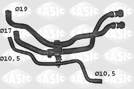 Патрубки охолодження, (к-кт.) для обігрівача 1.4 SASIC SWH4308