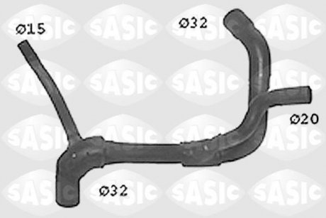 Патрубок системы охлаждения SASIC SWH6655