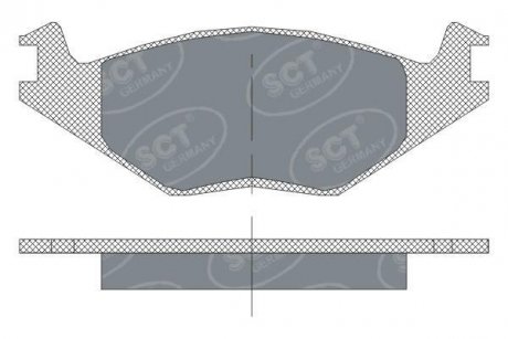 Brake Pad Set SCT - MANNOL SCT / Mannol SP115PR