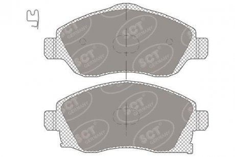 Колодки гальмівні (передні) Opel Combo 01-/Corsa C 00-09/Meriva A/Tigra 03-10 SCT - MANNOL SCT / Mannol SP320PR