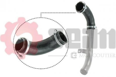 Патрубок інтеркулера (верхній) Ford Focus II 1.6TDCi/1.8TDCi 03-12 SEIM 981229