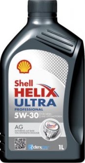 HELIX ULTRA AG 5W30 1L SN, C3/A3/B3/B4, GM16177 Dexos2 Professional SHELL 550046300 (фото 1)