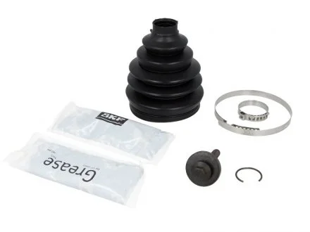 Гумовий пильовик шарніра зовнішній (fi: 28/97) (довжина123) (комплект) VOLVO XC90 I, AUDI A3, A4 B7, A6 C6, Q2, Q3, Q7, TT, SEAT ALTEA, ALTEA XL, ARONA, CORDOBA, IBIZA II, LEON 1.0-6.0D 02.86- SKF VKJP1408