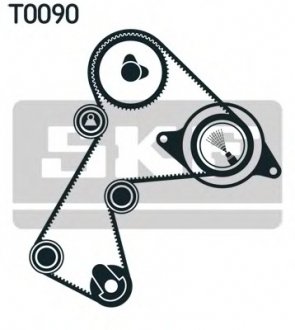 Ремінь ГРМ + 2 ролика натягу Renault Rapid,Clio,Kangoo 1.9d SKF VKMA06113