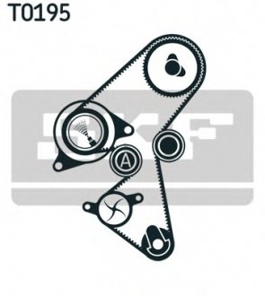 Комплект (ремінь+ролик+помпа) SKF VKMC 03141