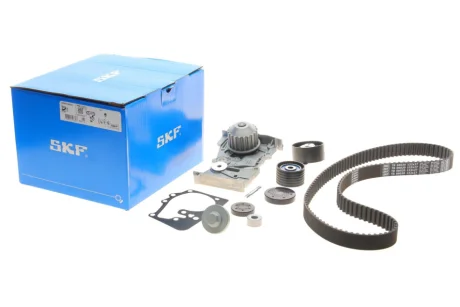 К-т ГРМ (ремінь+ 2 ролика+помпа+ кріплення) Renaul Kangoo 1.6, Megane 1.6 01- SKF VKMC06020