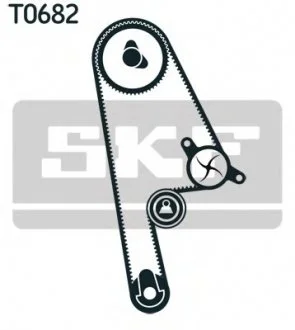 Комплект (ремінь+ролик+помпа) SKF VKMC93616