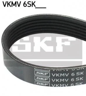 Ремінь П-клиновий 6EPK873 (Elastic) CITROEN Jumper 2.2HDI SKF VKMV6SK873