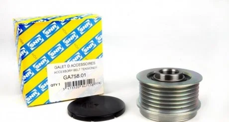 Фото шків генератора Fiat 1.3D/JTD 03- Opel/Suzuki (генератор Valeo) SNR NTN GA75801 Шків генератора Fiat 1.3D/JTD 03- Opel/Suzuki (генератор Valeo) SNR NTN GA75801