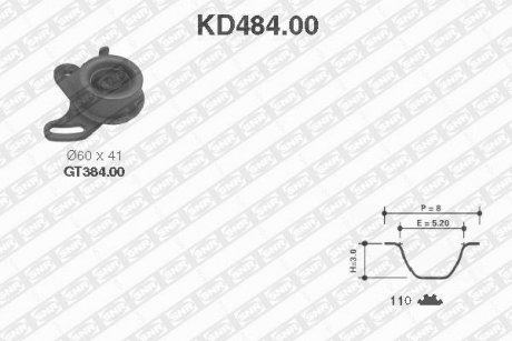 Ремінь ГРМ (набір) SNR NTN KD48400