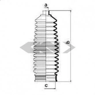 Фото пильовик рульового механізма SPIDAN 83743 Пильовик рульового механізма SPIDAN 83743
