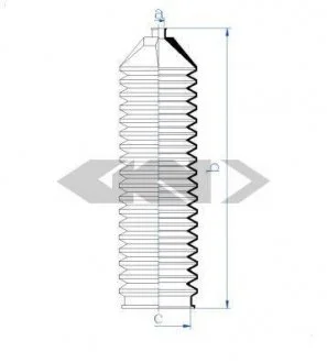 Пыльник рулевого механизма SPIDAN 84118
