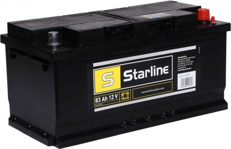 Акумулятор 83AH/720A +P 12V 353X175X175 STARLINE BASL88P