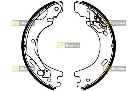 Колодки тормозные (барабанные), к-кт. STARLINE BC01030 (фото 1)