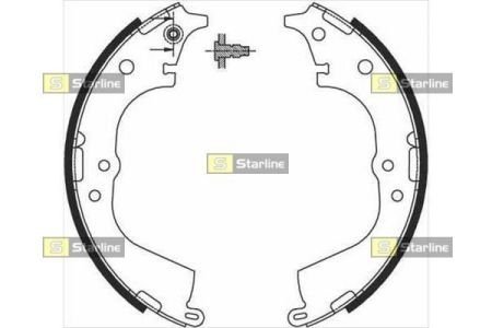 Тормозные колодки барабанные STARLINE BC 07225