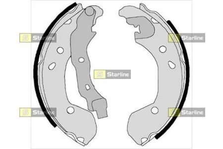 Фото гальмівні колодки барабанні STARLINE BC 08180 Гальмівні колодки барабанні STARLINE BC 08180