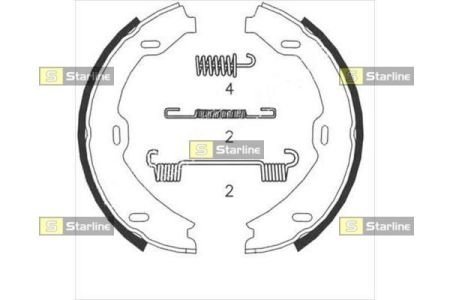 Колодки тормозные барабанные, к-т STARLINE BC08880