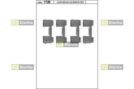 Ремонтный комплект тормозных колодок STARLINE BDPR17
