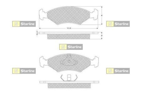 Гальмівні колодки дискові STARLINE BD S033