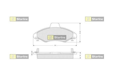 Гальмівні колодки дискові STARLINE BD S038 (фото 1)