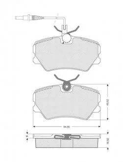 Тормозные колодки дисковые STARLINE BD S041
