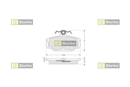 Комплект гальмівних колодок STARLINE BDS045