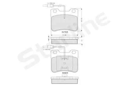 Гальмівні колодки дискові STARLINE BD S056