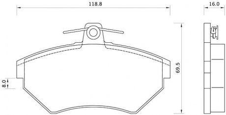 Гальмівні колодки дискові STARLINE BD S062