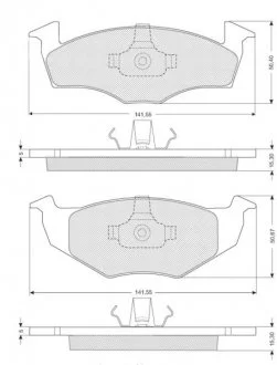 Гальмівні колодки дискові STARLINE BD S072