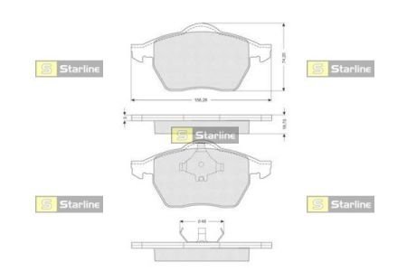 Гальмівні колодки дискові STARLINE BD S087 (фото 1)