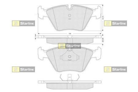 Гальмівні колодки дискові STARLINE BD S091