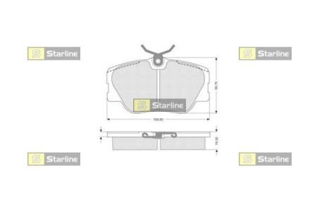 Колодки тормозные дисковые, к-т. STARLINE BDS104 (фото 1)