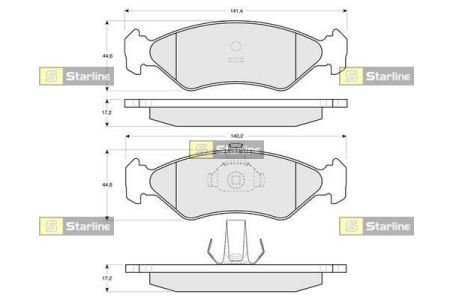 Колодки тормозные дисковые, к-т. STARLINE BDS112