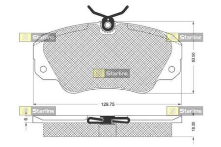 Гальмівні колодки дискові STARLINE BD S121