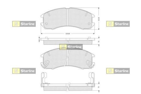 Комплект тормозных колодок STARLINE BDS126