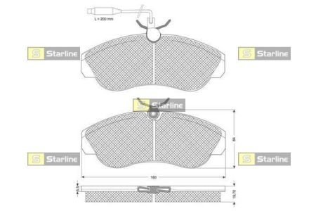 Гальмівні колодки дискові STARLINE BD S143 (фото 1)