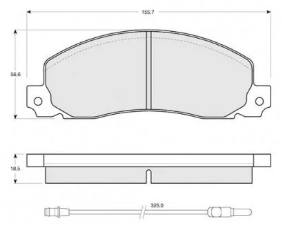 Фото гальмівні колодки дискові STARLINE BD S146 Гальмівні колодки дискові STARLINE BD S146