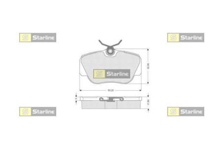 Колодки тормозные дисковые, к-т. STARLINE BDS155 (фото 1)