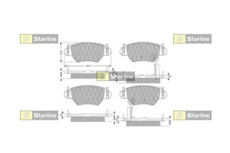 Колодки тормозные дисковые, к-т. STARLINE BDS159