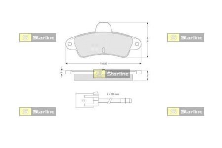 Гальмівні колодки дискові STARLINE BD S176