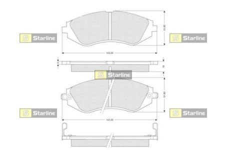 Гальмівні колодки дискові STARLINE BD S188 (фото 1)