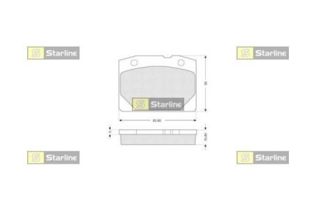 Гальмівні колодки дискові STARLINE BD S196 (фото 1)