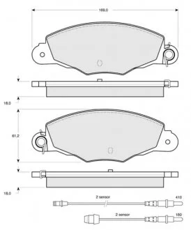 Тормозные колодки дисковые STARLINE BD S198