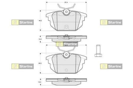 Гальмівні колодки дискові STARLINE BD S211