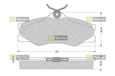 Гальмівні колодки дискові STARLINE BD S229