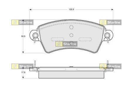 Гальмівні колодки дискові STARLINE BD S233