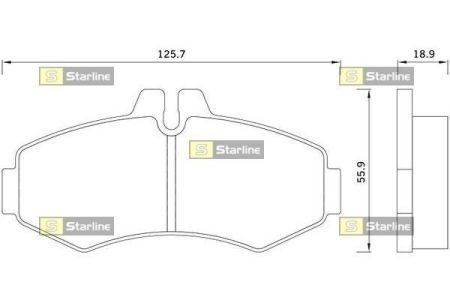 Гальмівні колодки дискові STARLINE BD S241 (фото 1)